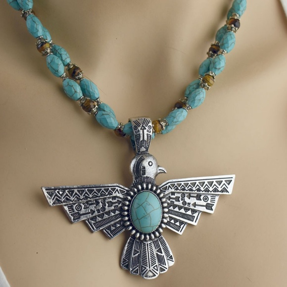 **HOST PICK** Turquoise Thunderbird Necklace Set - Picture 4 of 5